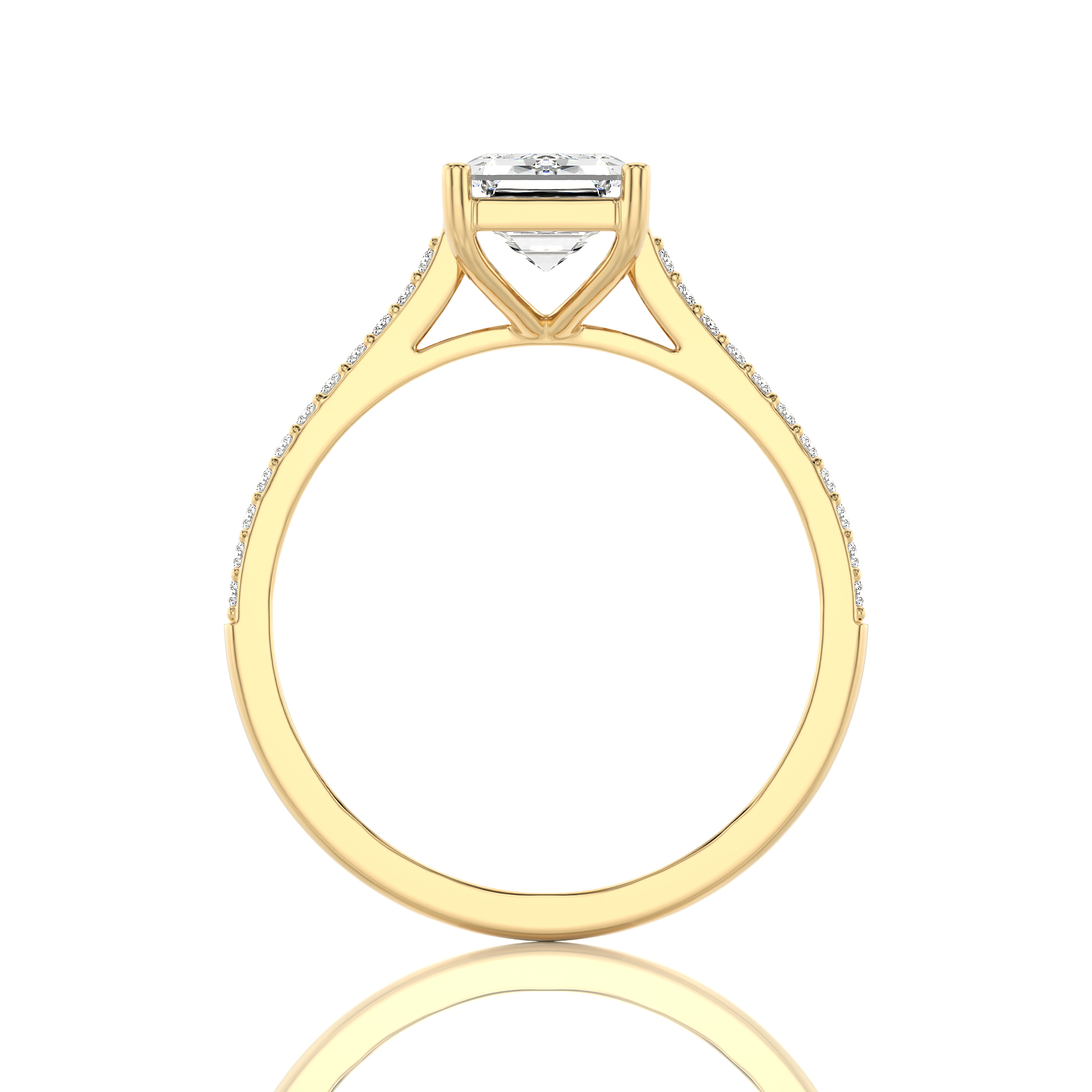 Sunset Sparkler Pave Diamond Engagement Ring