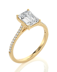 Sunset Sparkler Pave Diamond Engagement Ring