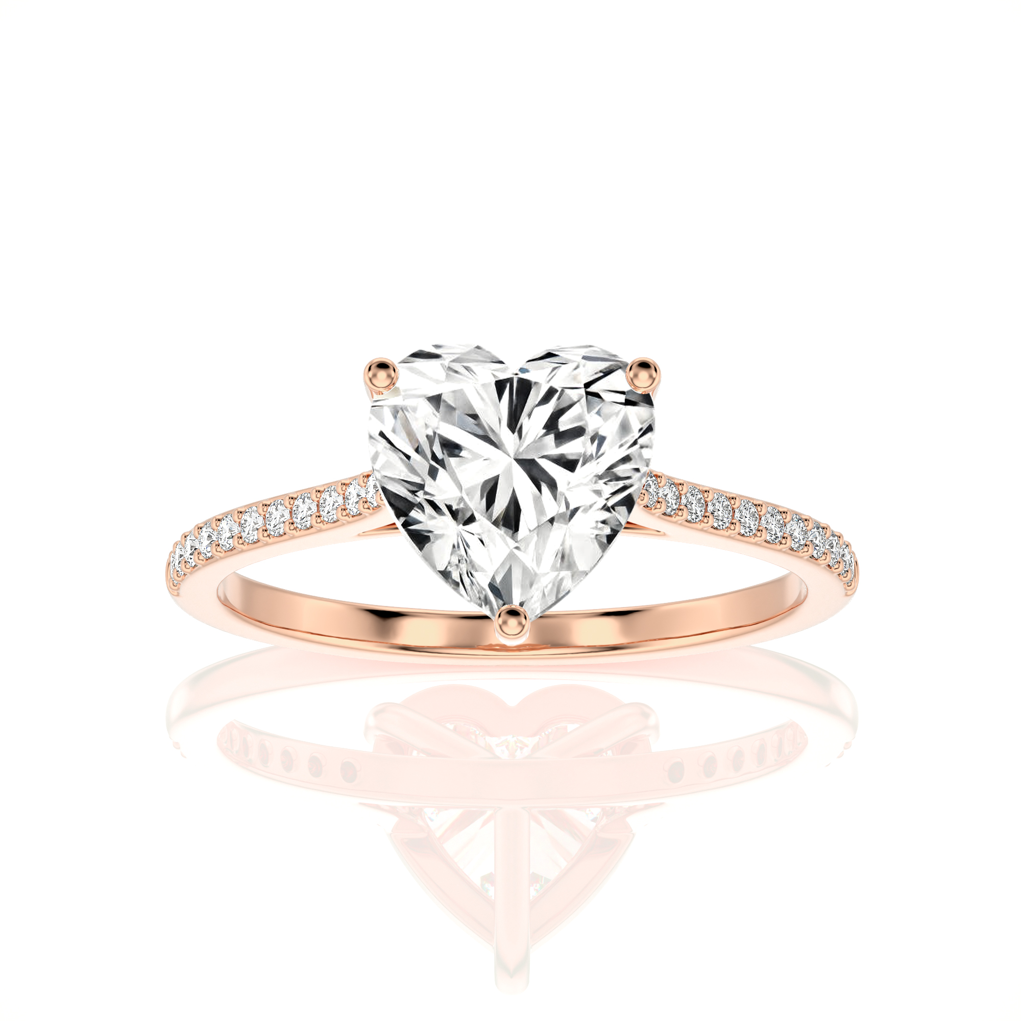 Sunset Sparkler Pave Diamond Engagement Ring
