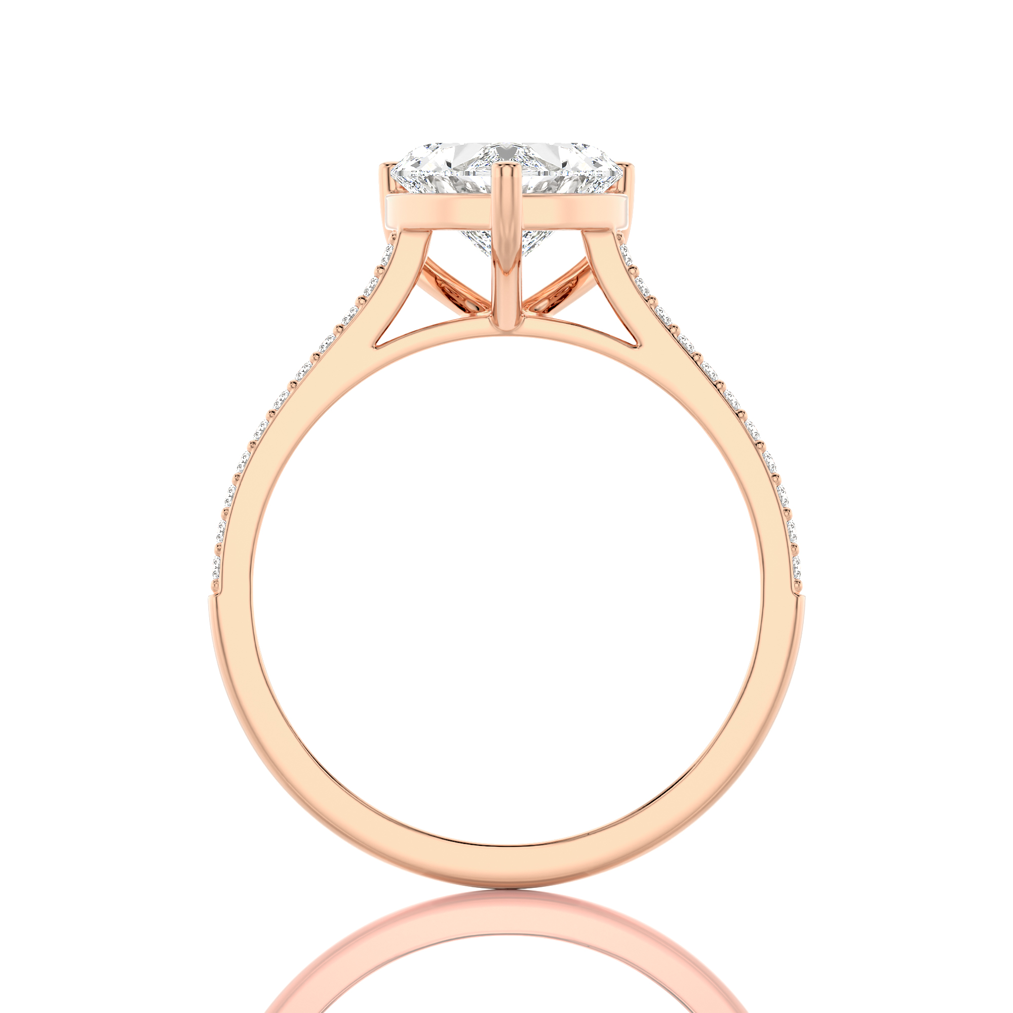 Sunset Sparkler Pave Diamond Engagement Ring