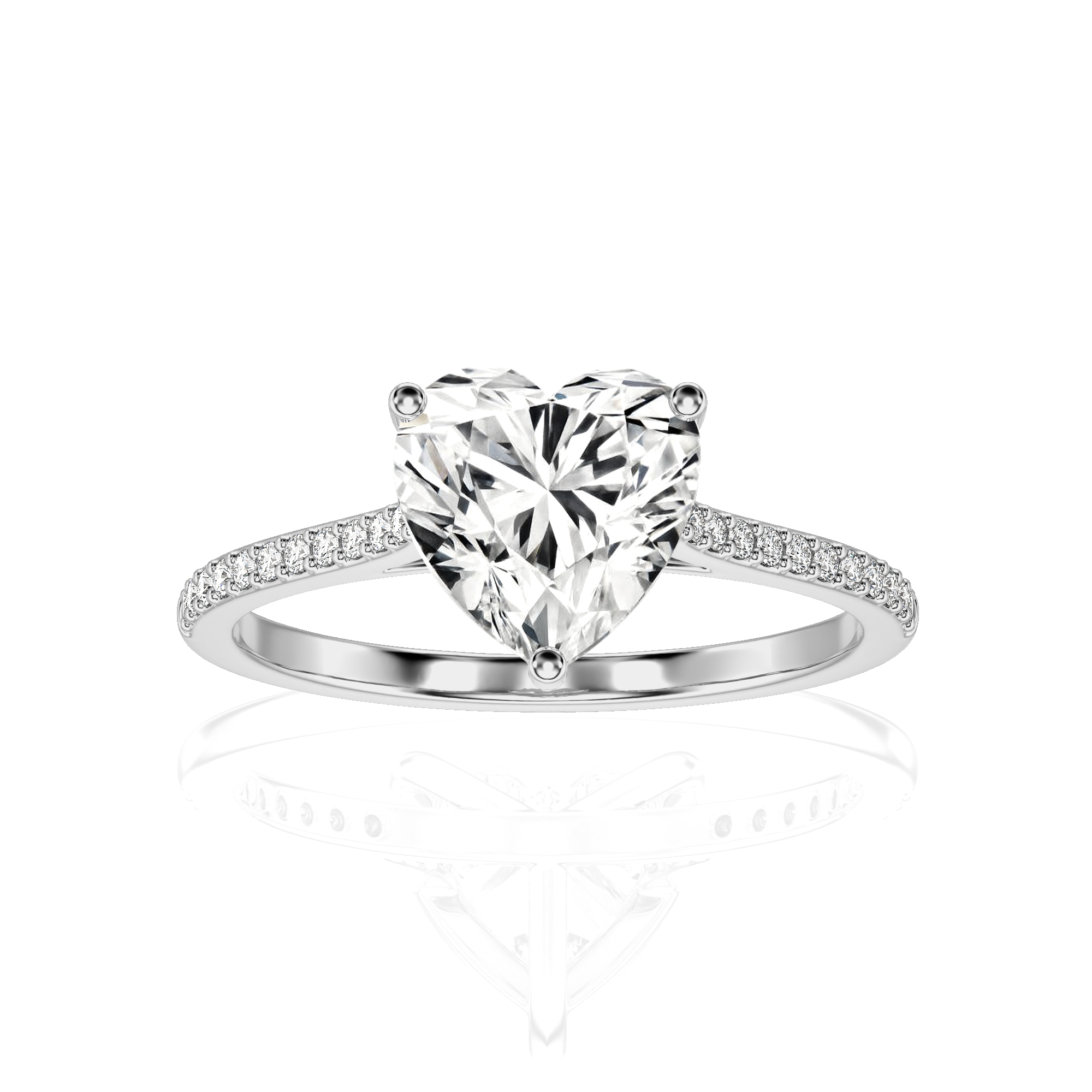 Sunset Sparkler Pave Diamond Engagement Ring