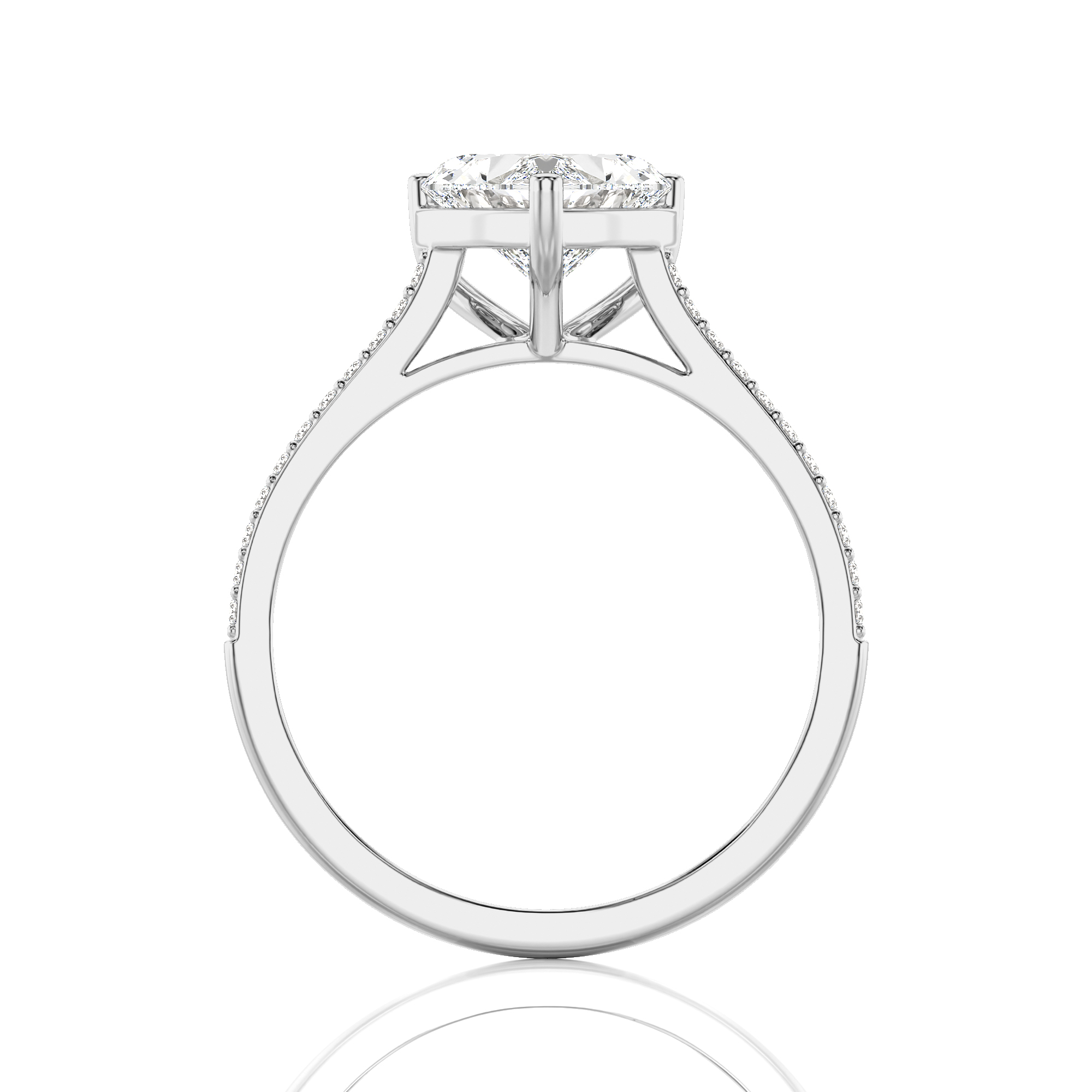 Sunset Sparkler Pave Diamond Engagement Ring