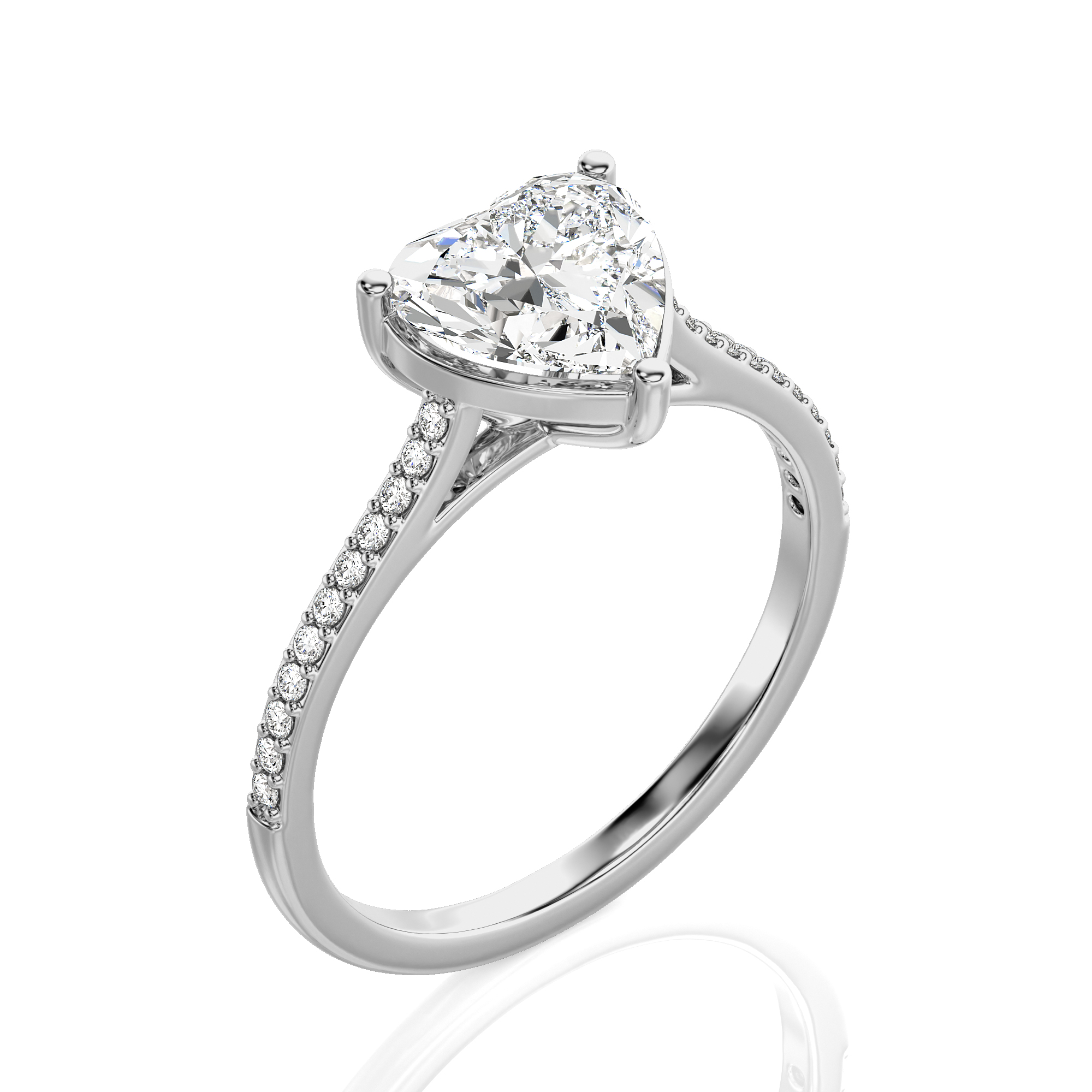 Sunset Sparkler Pave Diamond Engagement Ring