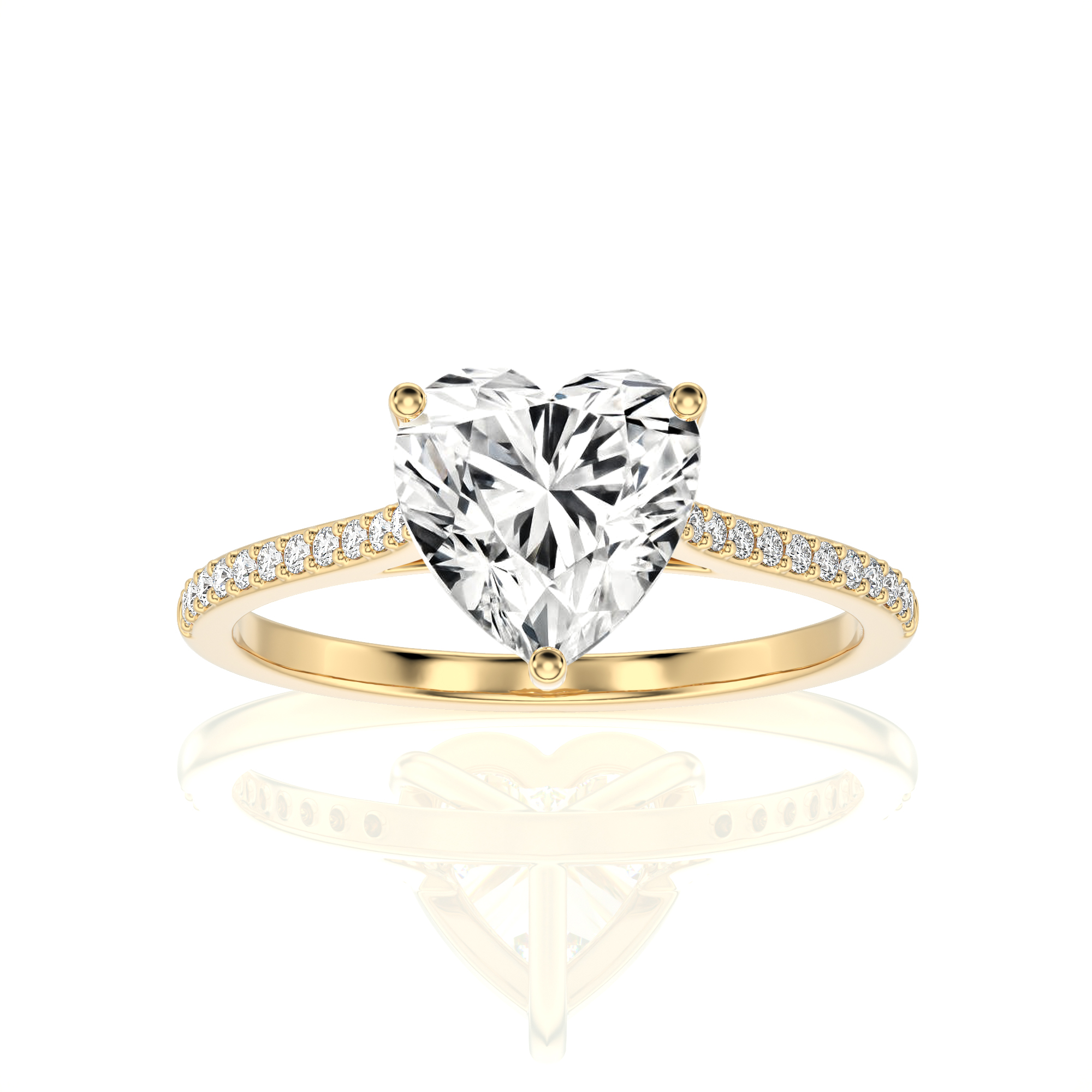 Sunset Sparkler Pave Diamond Engagement Ring