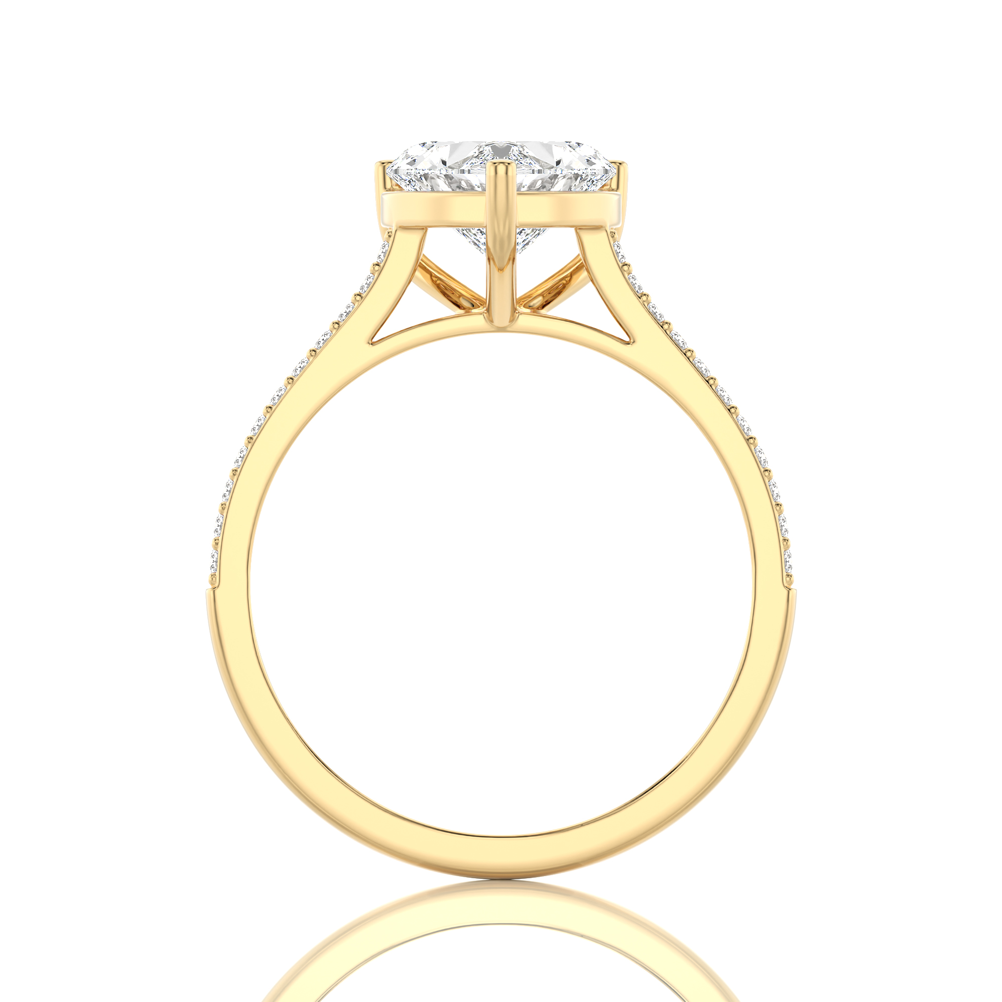 Sunset Sparkler Pave Diamond Engagement Ring