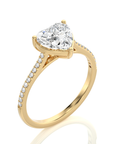 Sunset Sparkler Pave Diamond Engagement Ring