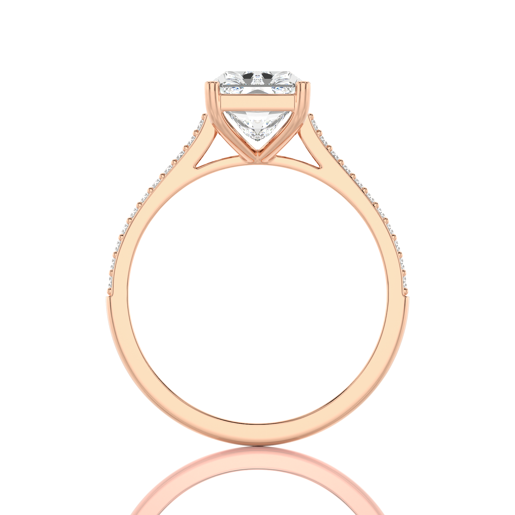 Sunset Sparkler Pave Diamond Engagement Ring