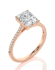 Sunset Sparkler Pave Diamond Engagement Ring