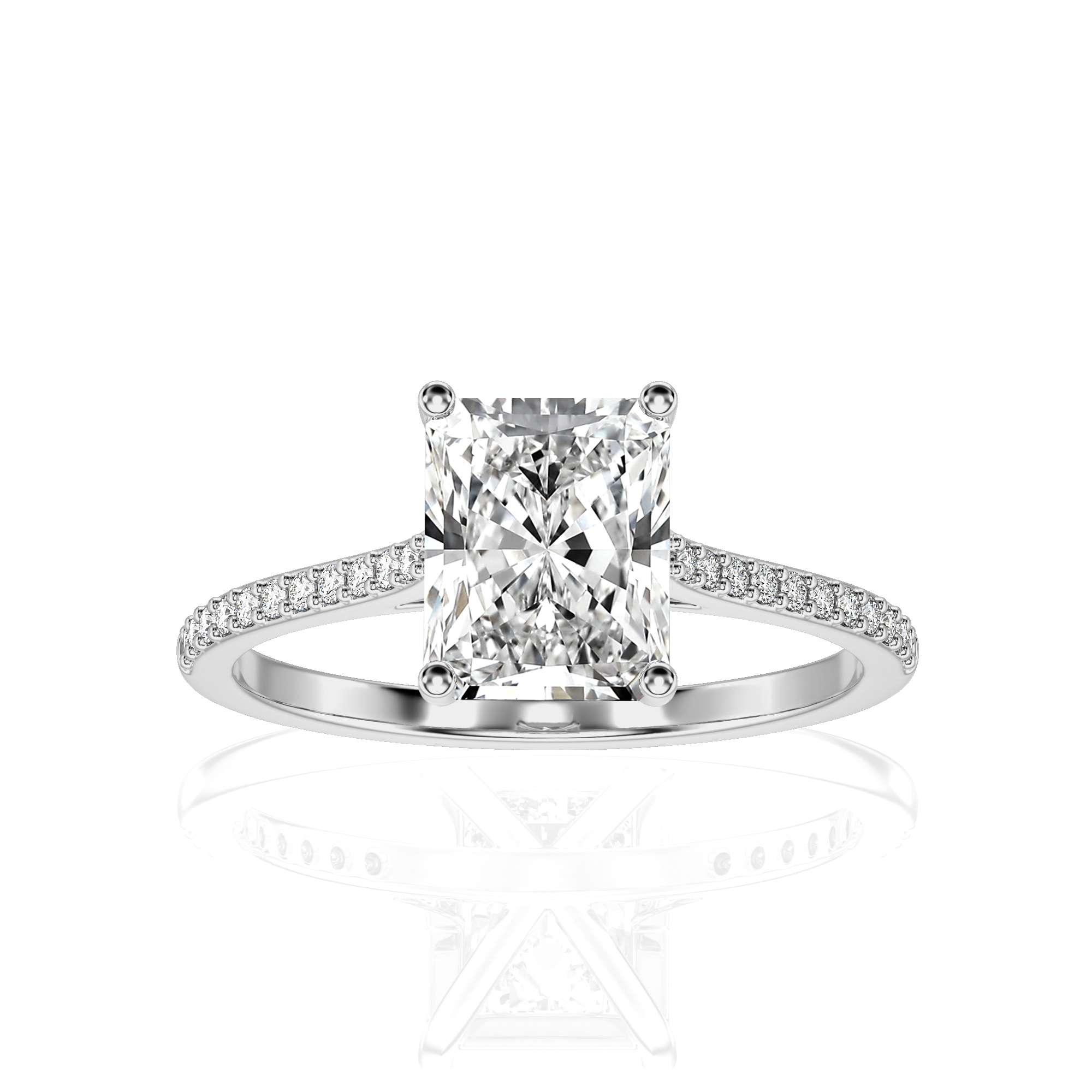 Sunset Sparkler Pave Diamond Engagement Ring