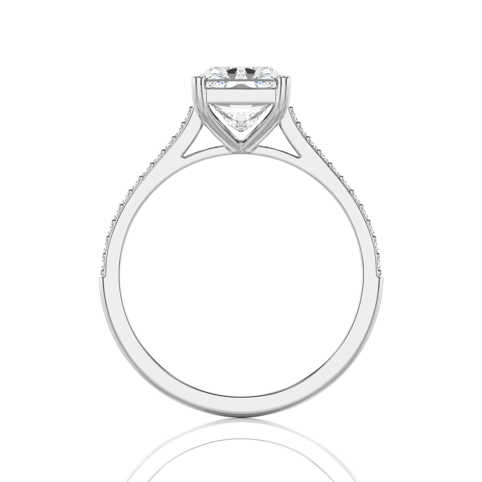 Sunset Sparkler Pave Diamond Engagement Ring