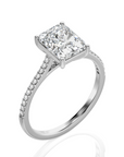 Sunset Sparkler Pave Diamond Engagement Ring
