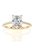 Sunset Sparkler Pave Diamond Engagement Ring
