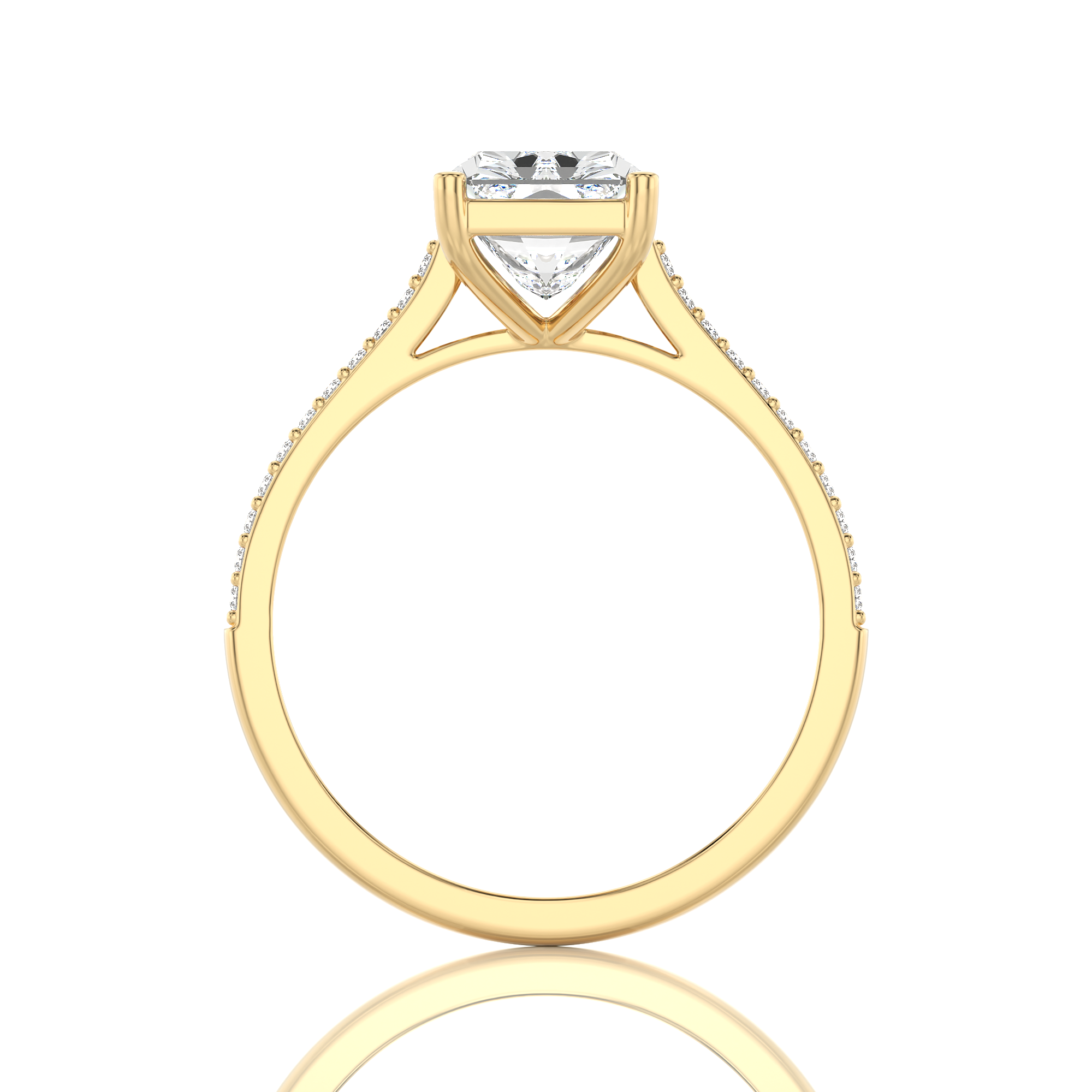 Sunset Sparkler Pave Diamond Engagement Ring
