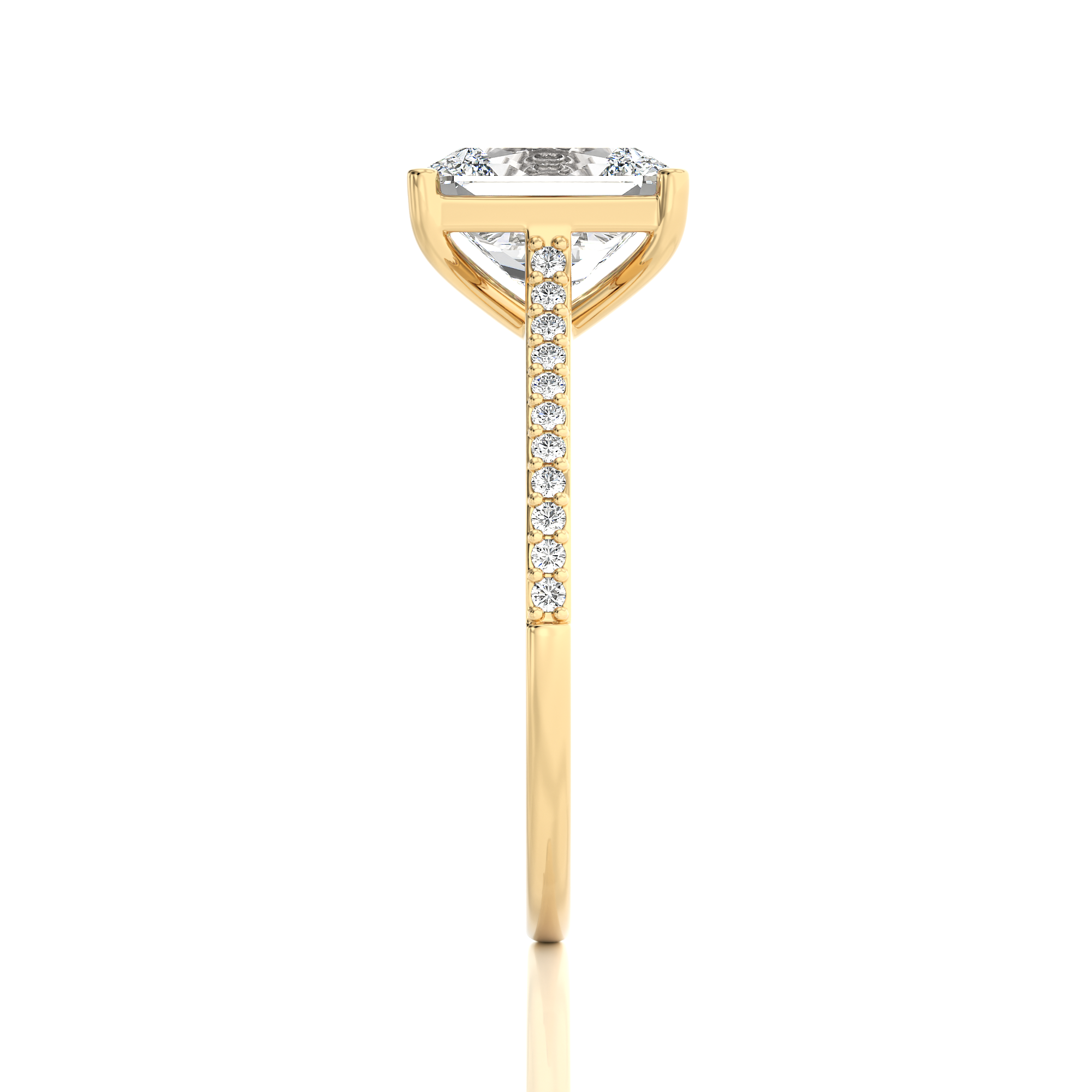 Sunset Sparkler Pave Diamond Engagement Ring