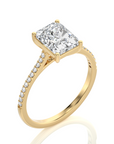 Sunset Sparkler Pave Diamond Engagement Ring