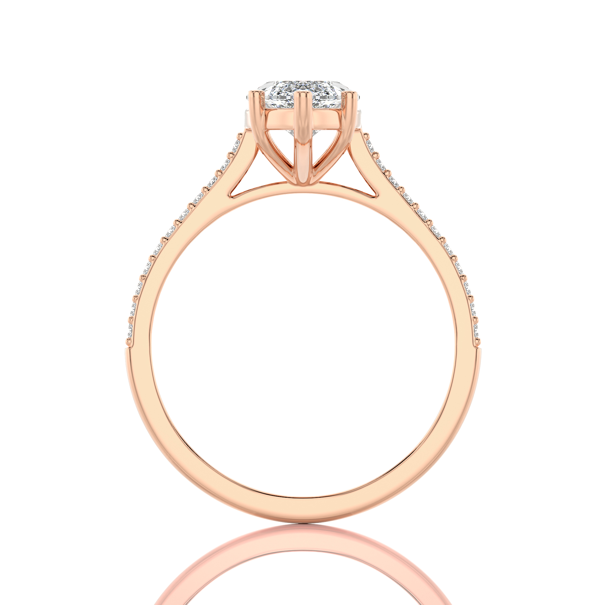 Sunset Sparkler Pave Diamond Engagement Ring