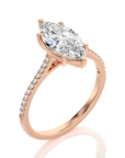 Sunset Sparkler Pave Diamond Engagement Ring