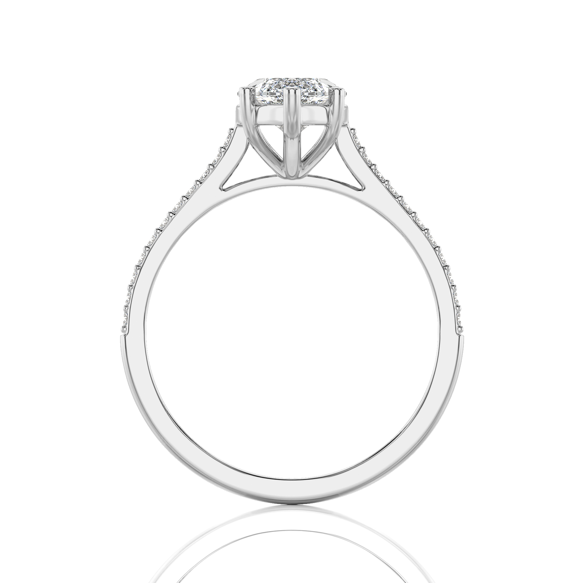 Sunset Sparkler Pave Diamond Engagement Ring