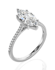 Sunset Sparkler Pave Diamond Engagement Ring
