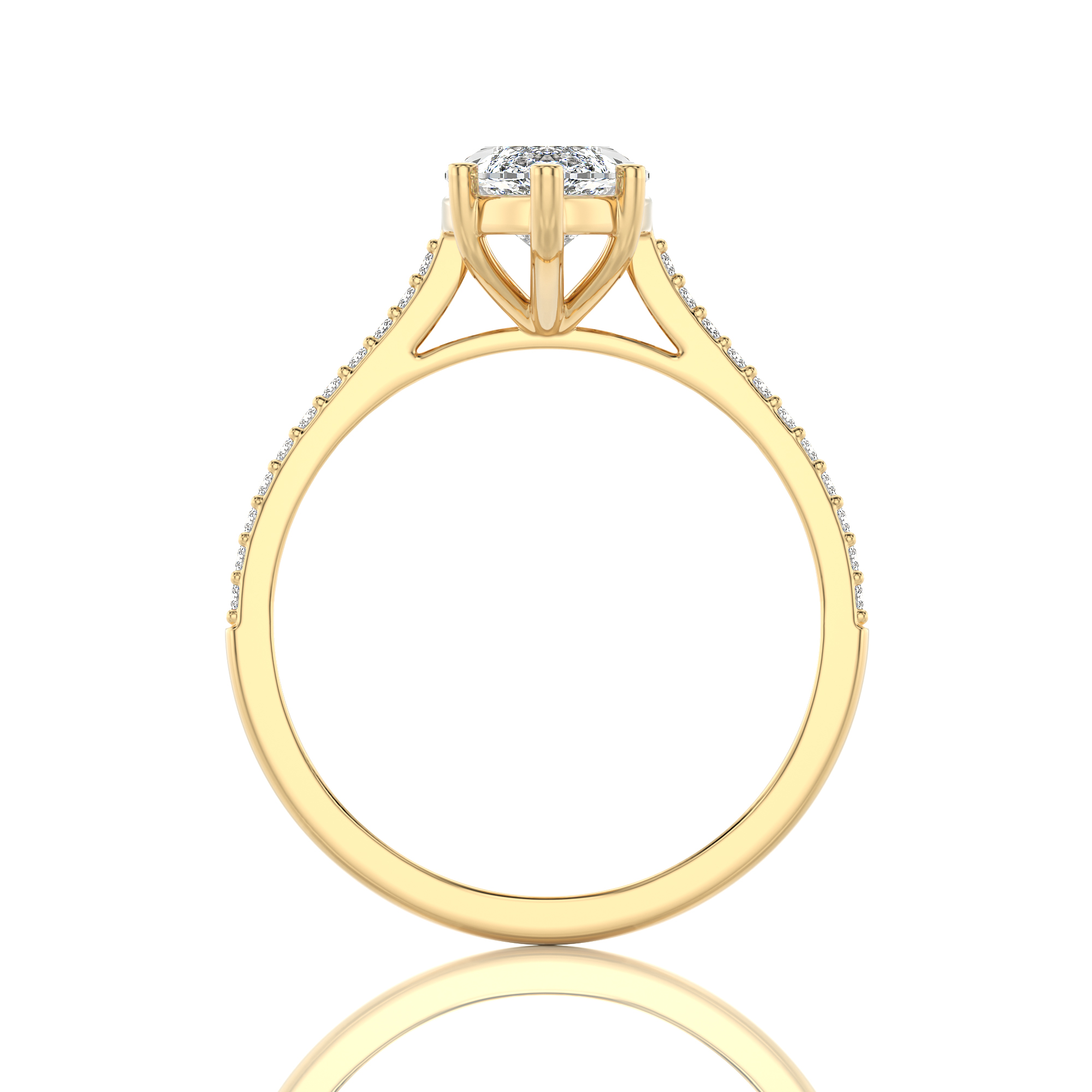Sunset Sparkler Pave Diamond Engagement Ring