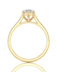 Sunset Sparkler Pave Diamond Engagement Ring