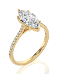 Sunset Sparkler Pave Diamond Engagement Ring