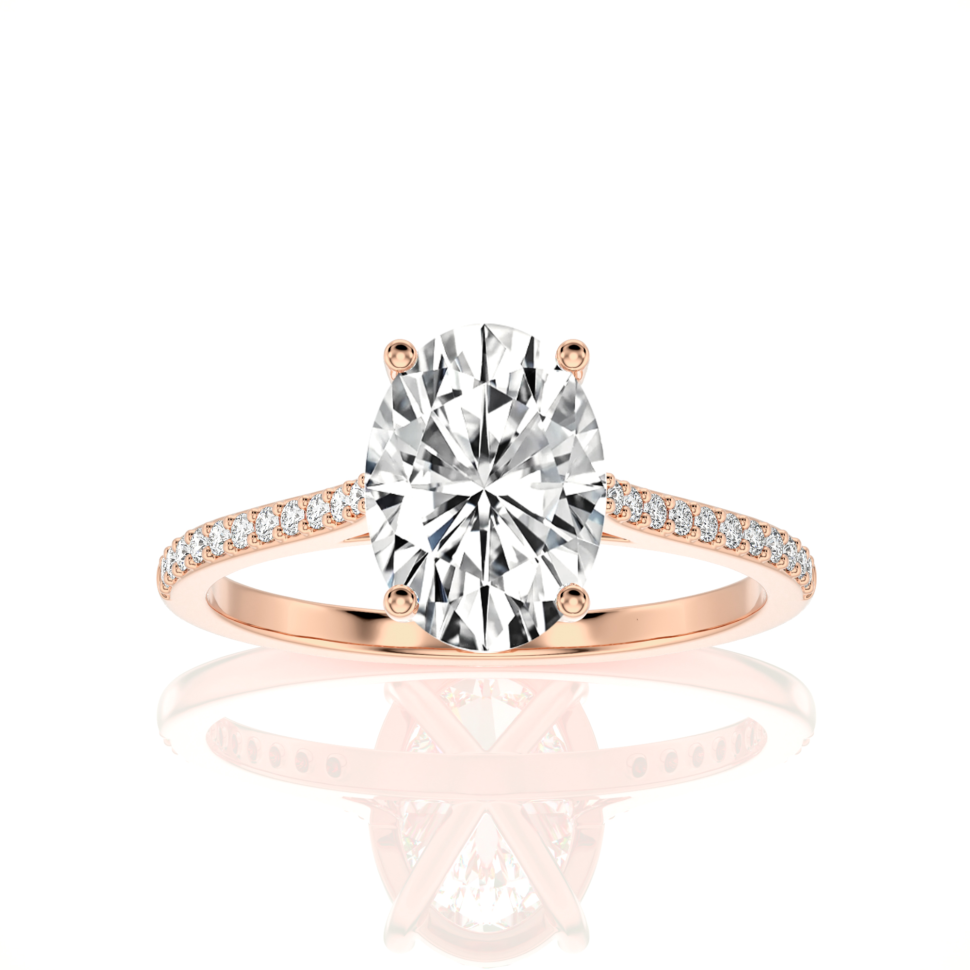 Sunset Sparkler Pave Diamond Engagement Ring
