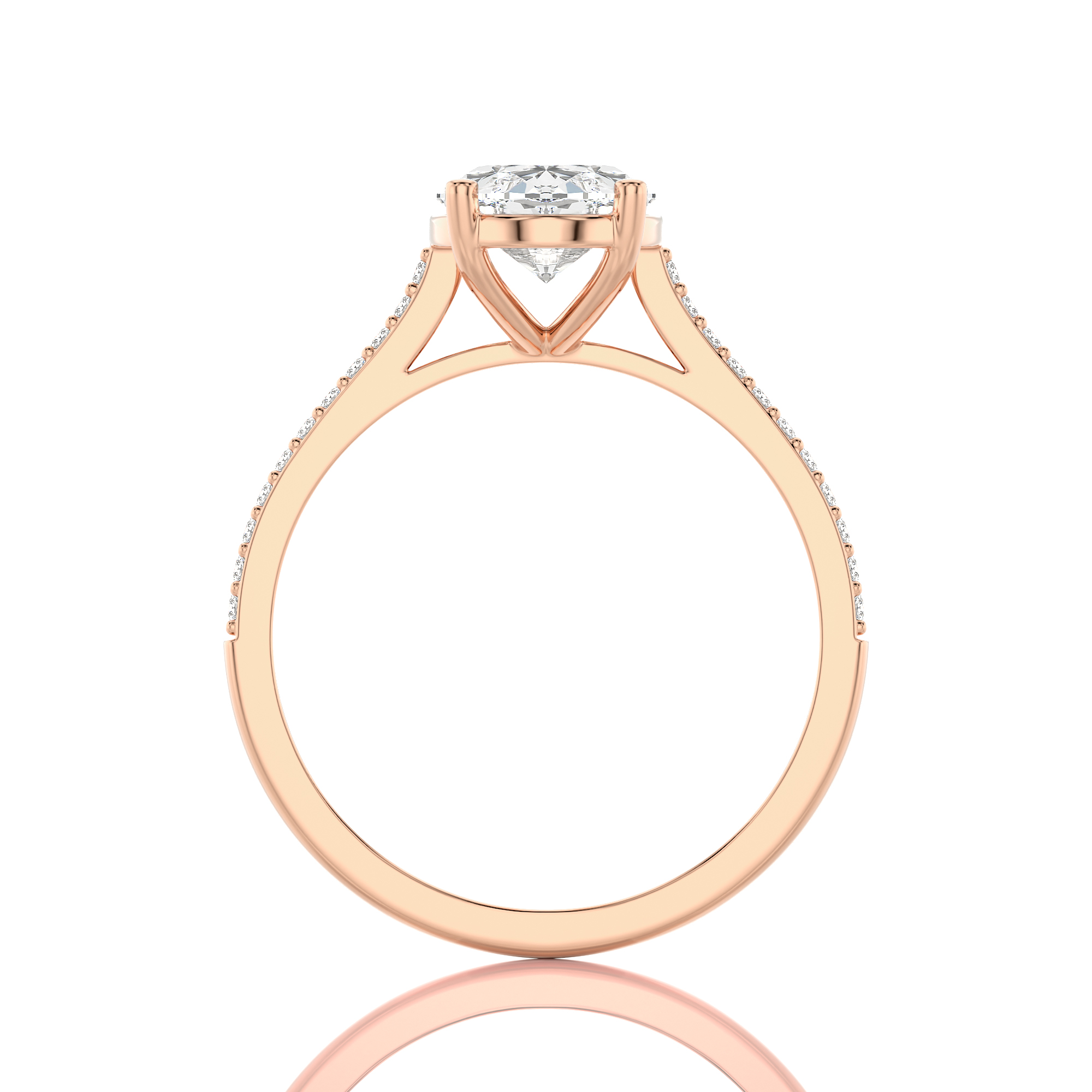 Sunset Sparkler Pave Diamond Engagement Ring