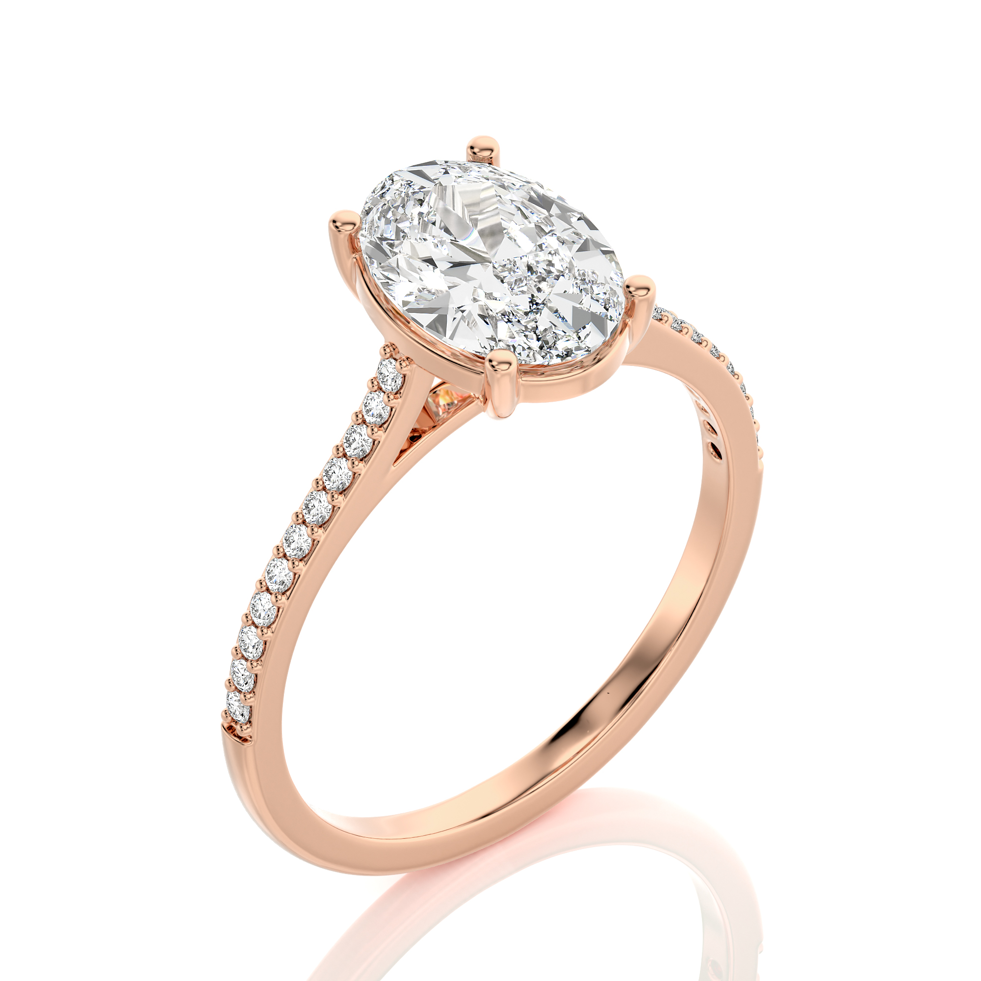 Sunset Sparkler Pave Diamond Engagement Ring