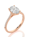 Sunset Sparkler Pave Diamond Engagement Ring