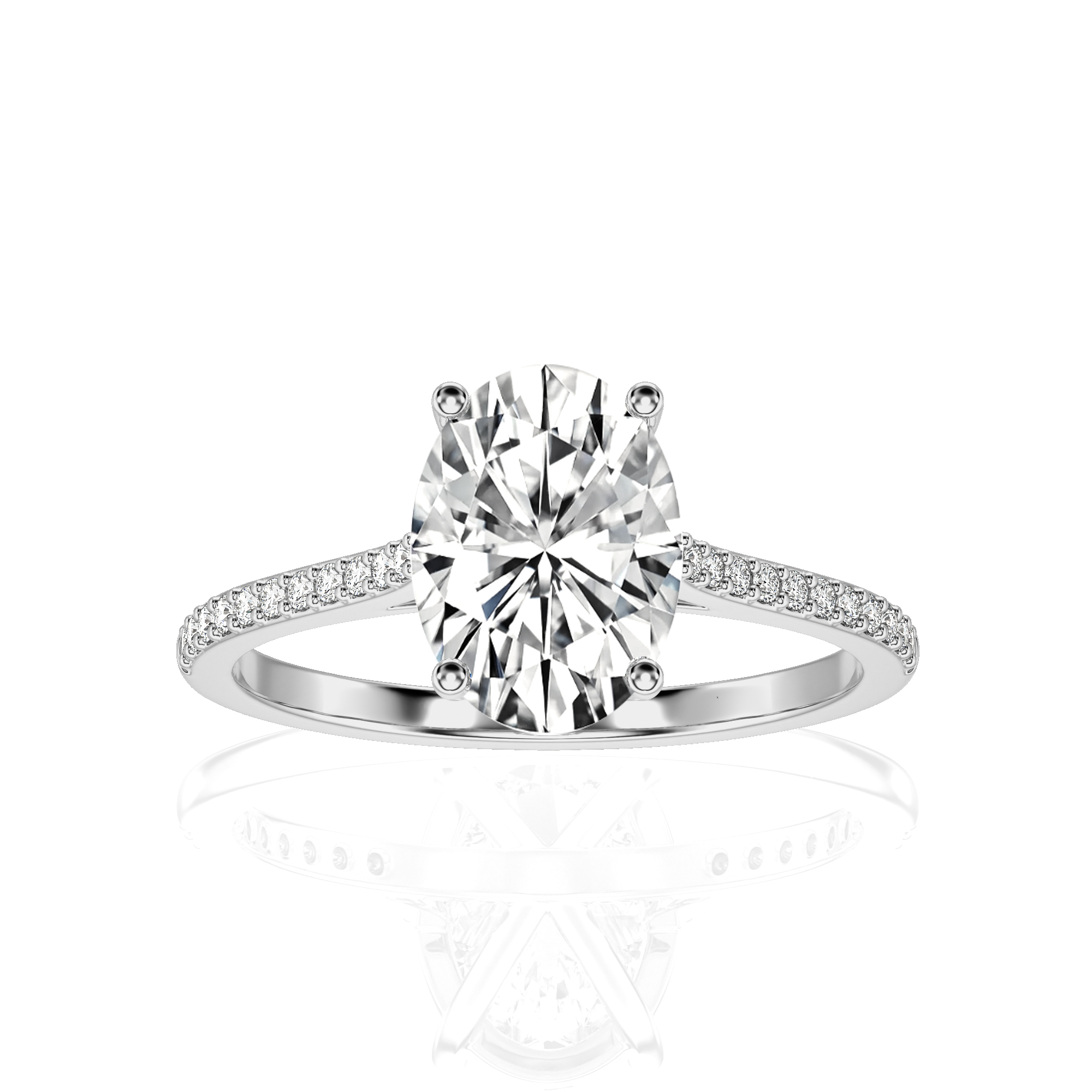 Sunset Sparkler Pave Diamond Engagement Ring