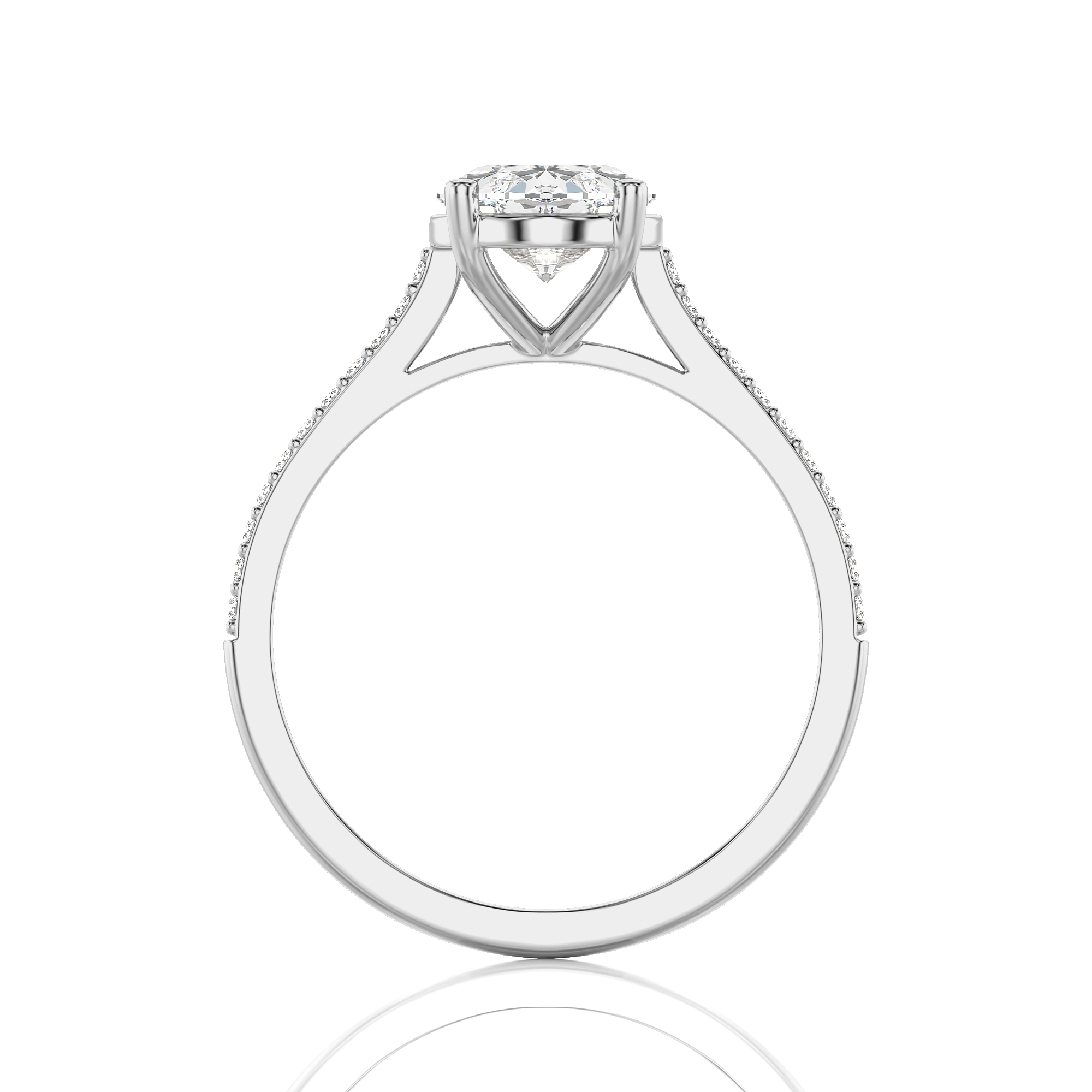 Sunset Sparkler Pave Diamond Engagement Ring