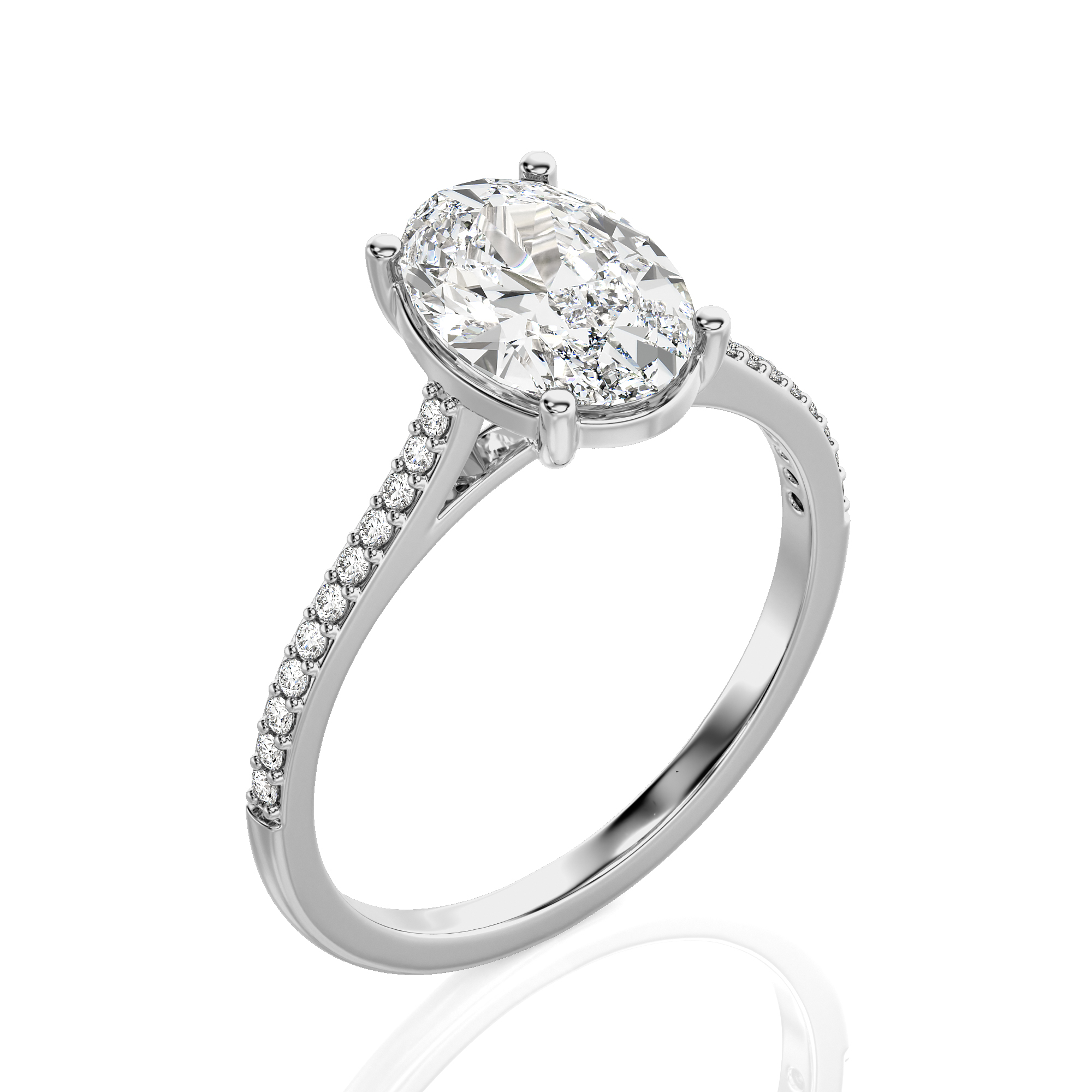 Sunset Sparkler Pave Diamond Engagement Ring