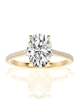 Sunset Sparkler Pave Diamond Engagement Ring