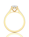 Sunset Sparkler Pave Diamond Engagement Ring