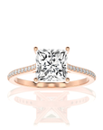 Sunset Sparkler Pave Diamond Engagement Ring