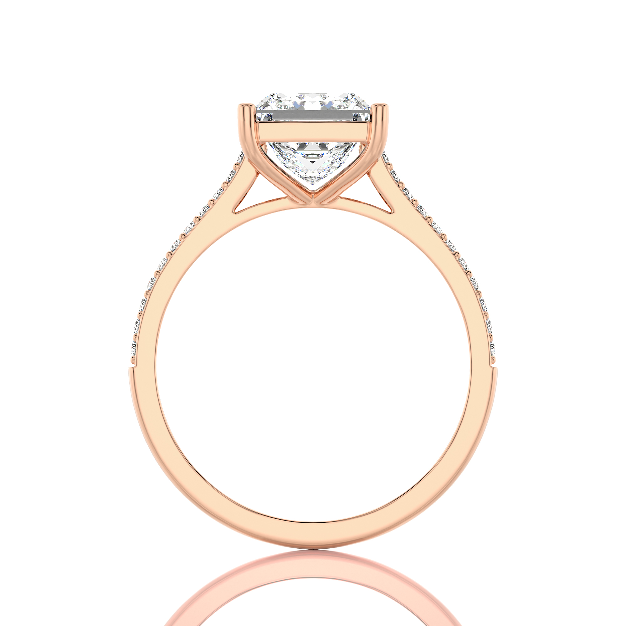 Sunset Sparkler Pave Diamond Engagement Ring