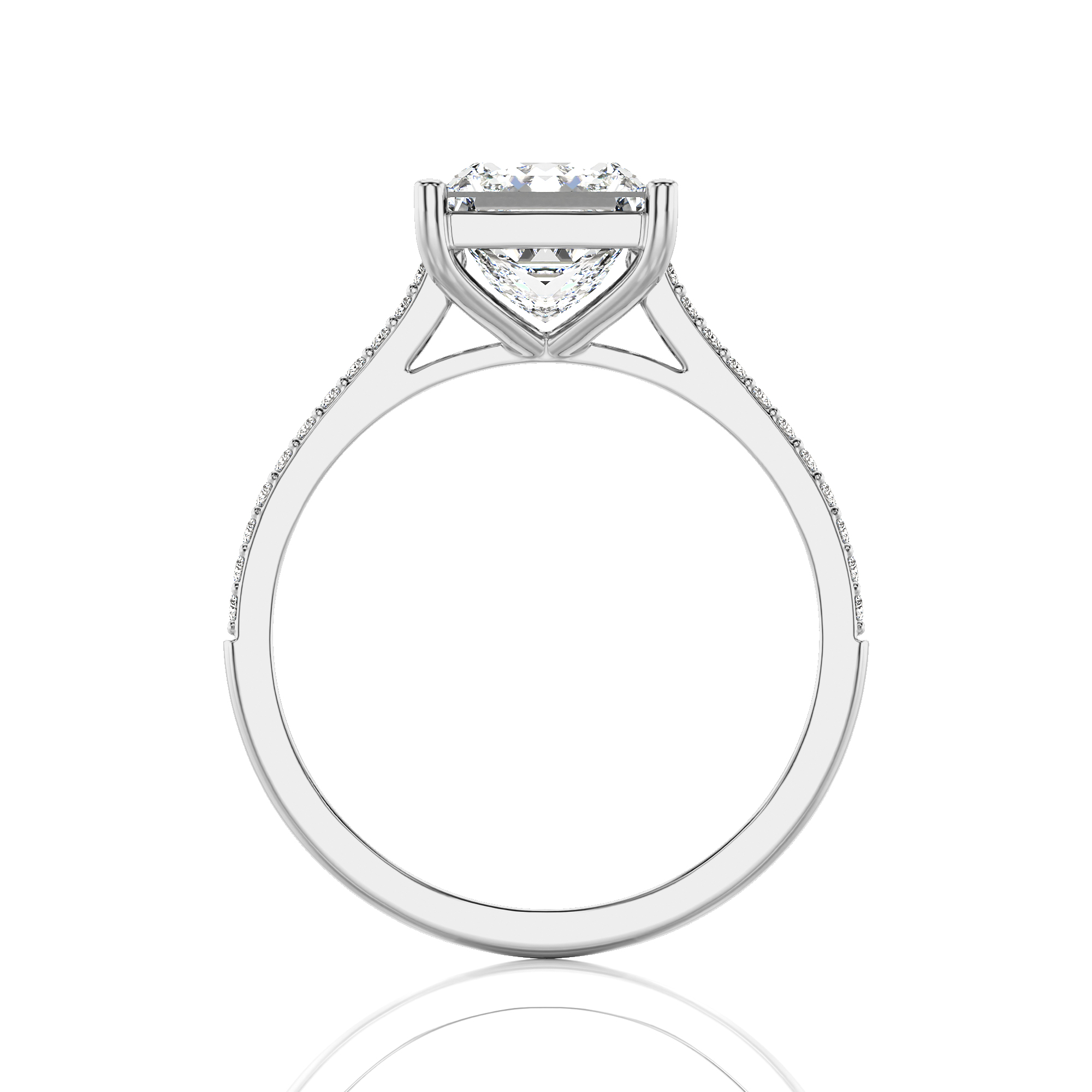 Sunset Sparkler Pave Diamond Engagement Ring