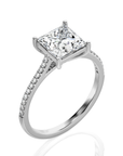 Sunset Sparkler Pave Diamond Engagement Ring