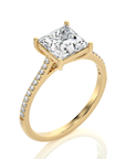 Sunset Sparkler Pave Diamond Engagement Ring