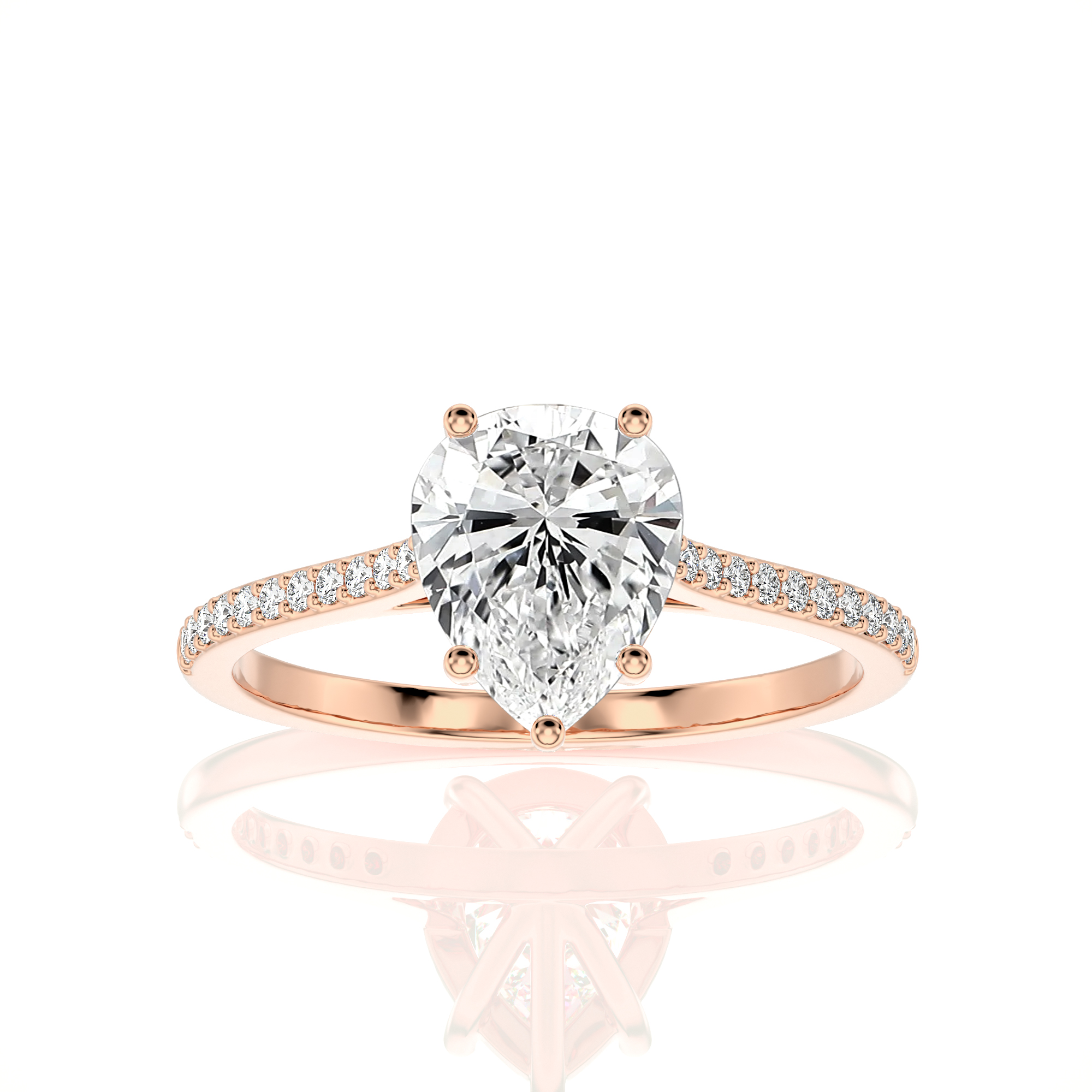 Sunset Sparkler Pave Diamond Engagement Ring