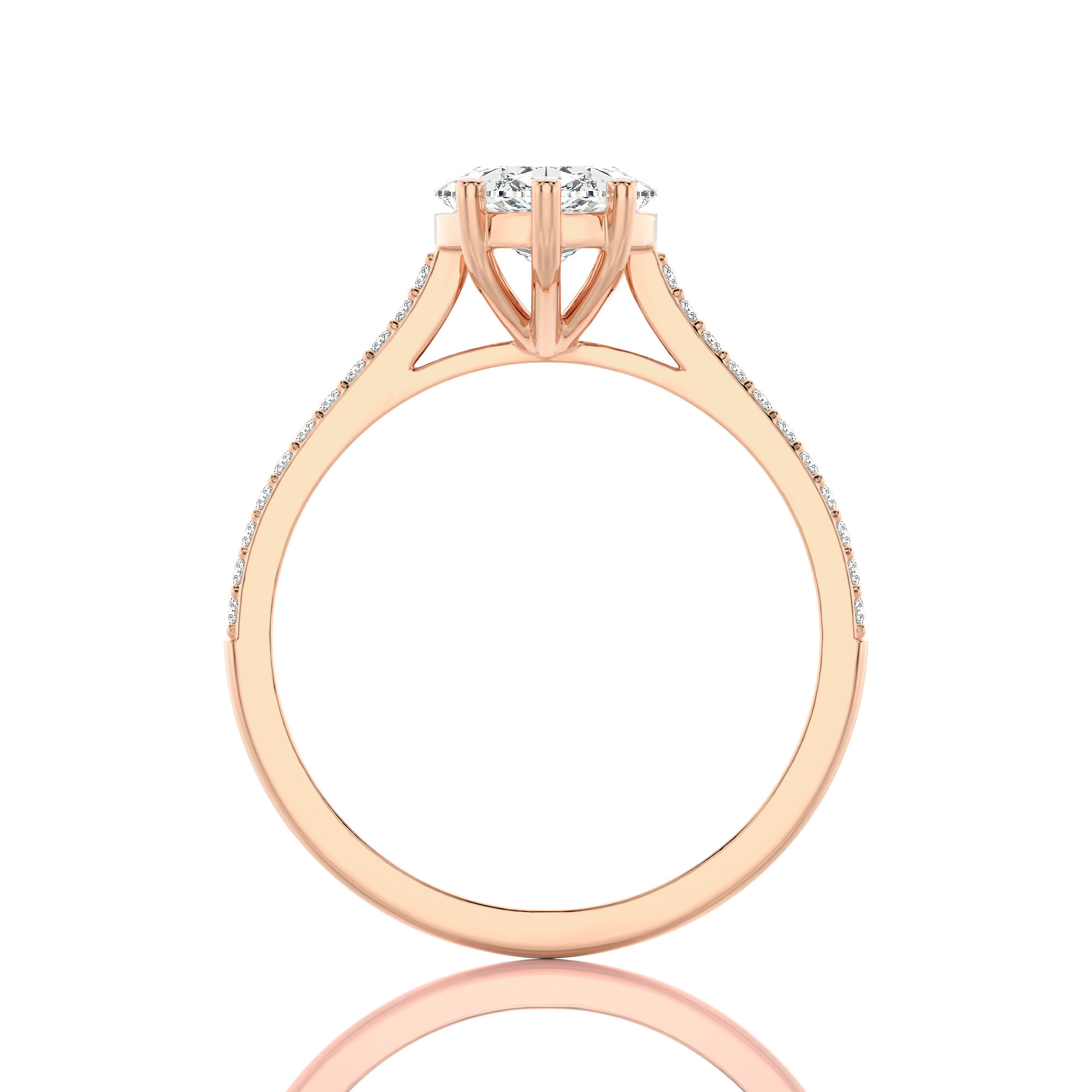 Sunset Sparkler Pave Diamond Engagement Ring