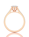 Sunset Sparkler Pave Diamond Engagement Ring