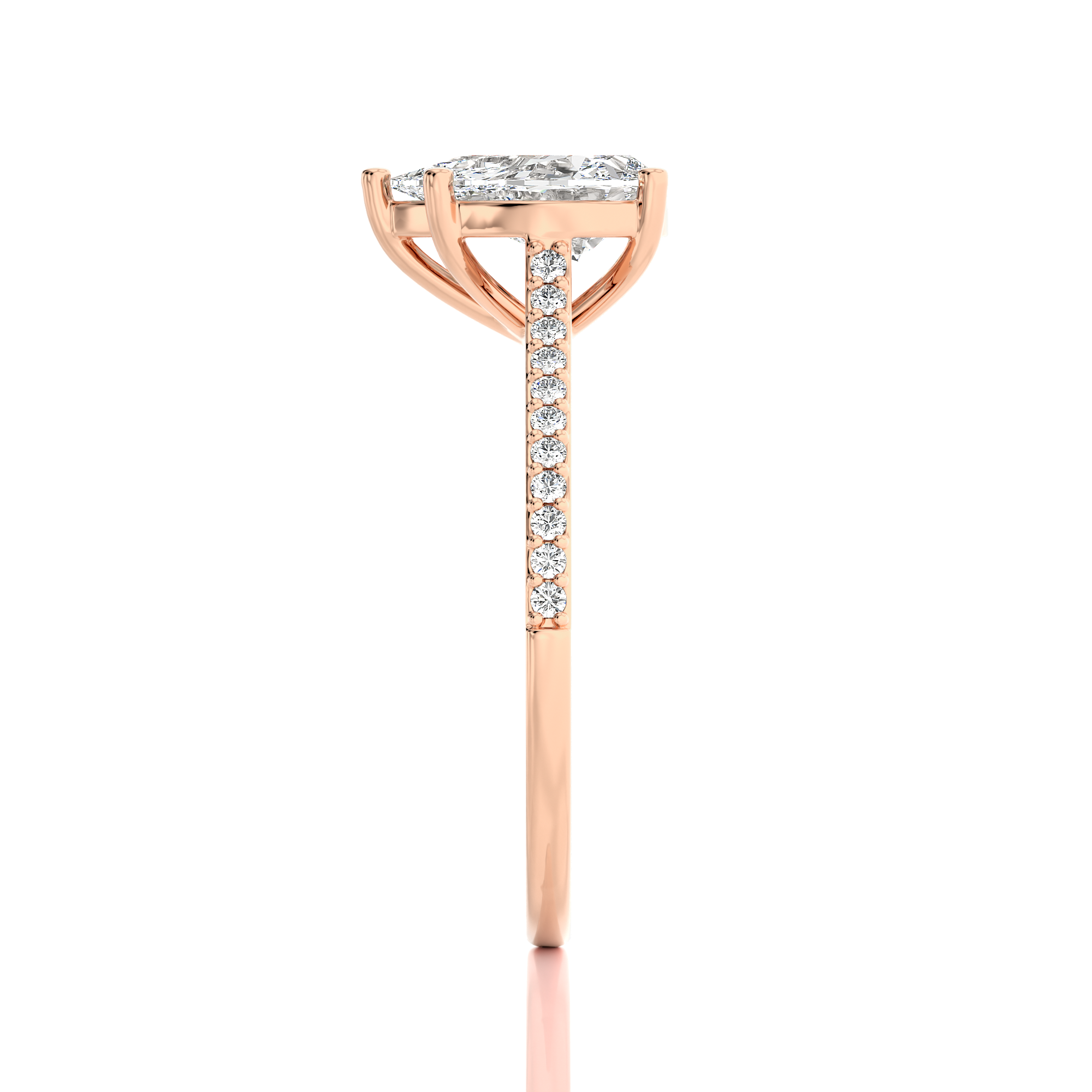 Sunset Sparkler Pave Diamond Engagement Ring