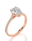Sunset Sparkler Pave Diamond Engagement Ring