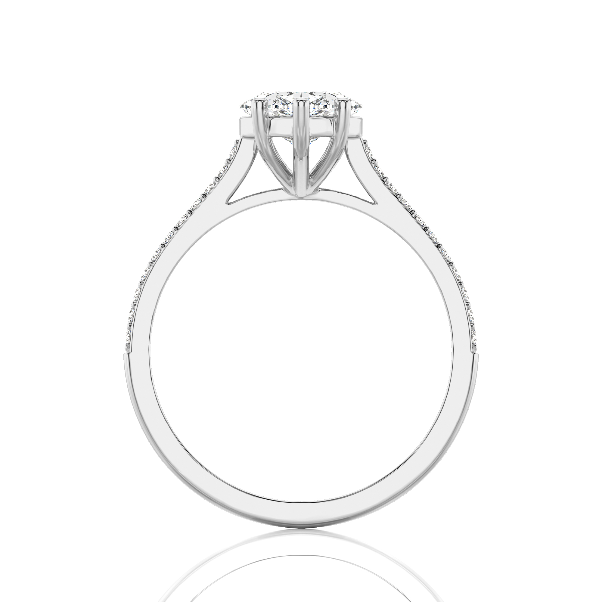 Sunset Sparkler Pave Diamond Engagement Ring