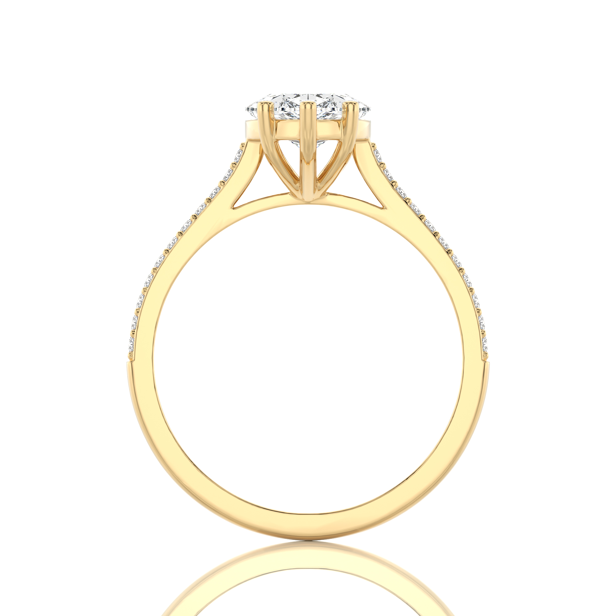 Sunset Sparkler Pave Diamond Engagement Ring