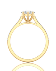 Sunset Sparkler Pave Diamond Engagement Ring