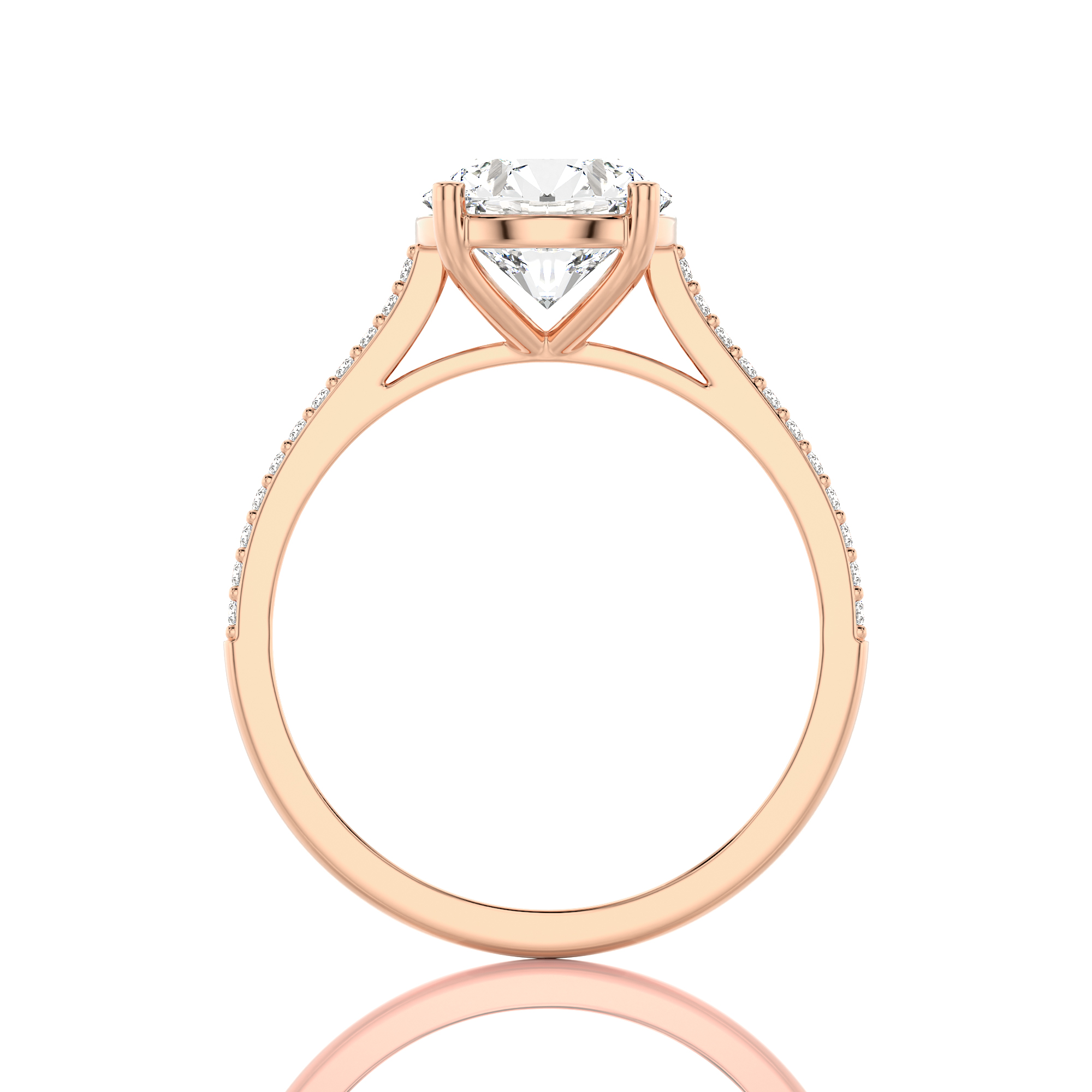Sunset Sparkler Pave Diamond Engagement Ring