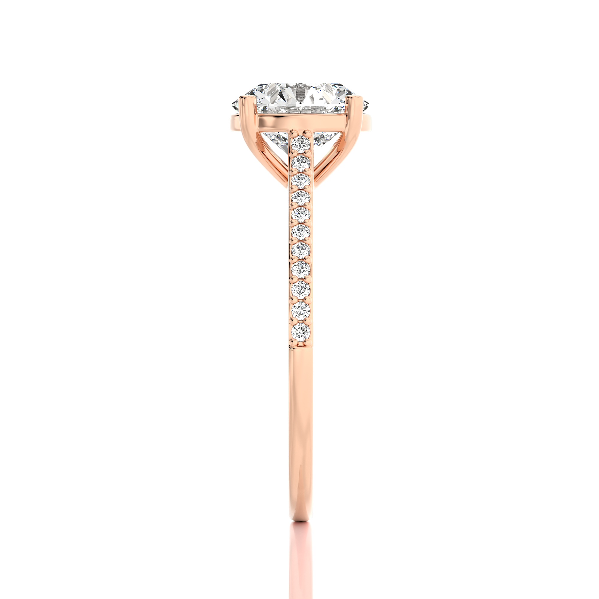 Sunset Sparkler Pave Diamond Engagement Ring